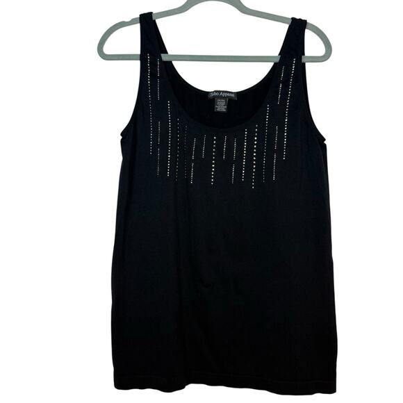Soho Appareal black compression shapewear tank top with sparkle studs 2X / 3X - Picture 1 of 3